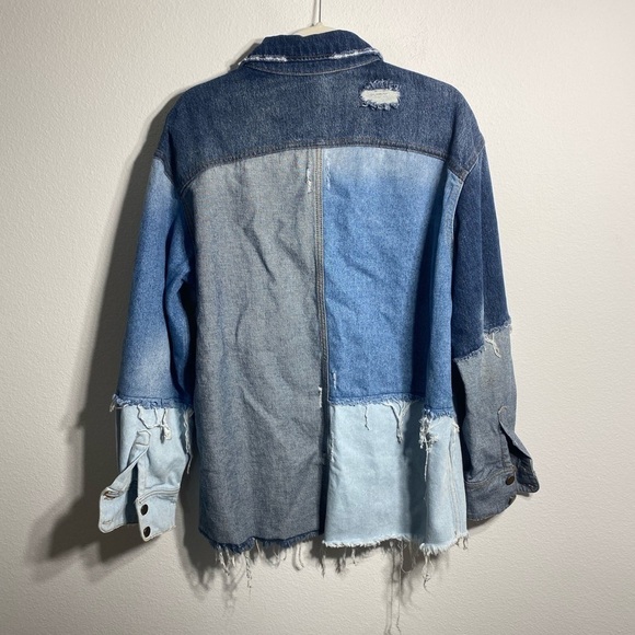 Retrofete | Perri Indigo Patchwork Jean Jacket Sz: XL - Picture 7 of 10